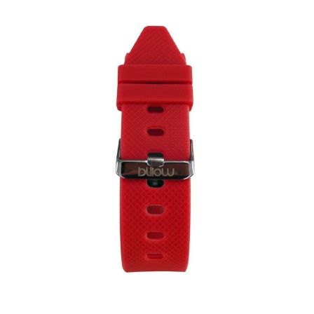 Billow Pulsera de Actividad Fitness BT 4.0 con Pulsómetro, Pantalla 1.2 cm, Compatible Android e iOS, Color Rojo